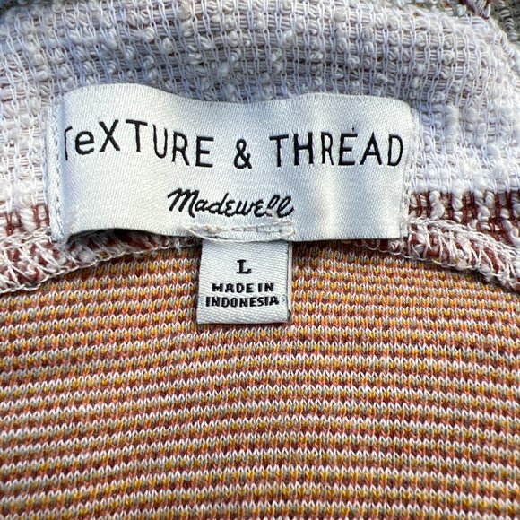 Madewell Texture & Thread Crop Ruffle Tie-Front Tank Multi Thick Straps Size L - Picture 8 of 9